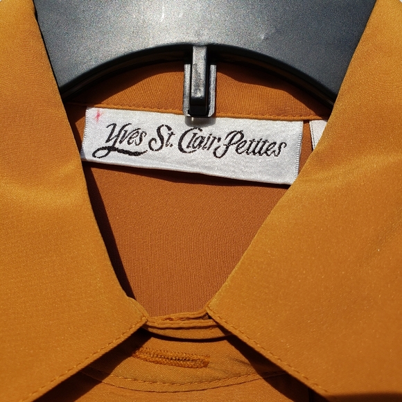 NWT Yves St Clair Petites mustard yellow blouse - Picture 3 of 6